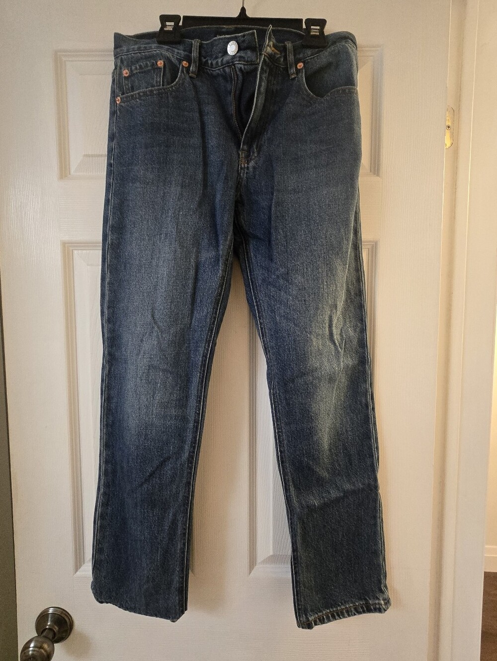 Club Monaco Women's Blue Straight-Leg Jeans, Size 26